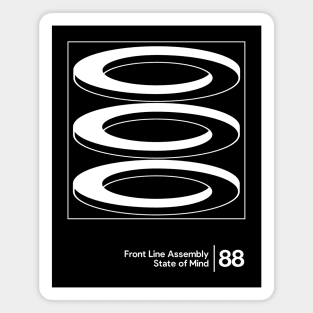 Front Line Assembly / Minimalist Graphic Artwork Magnet
